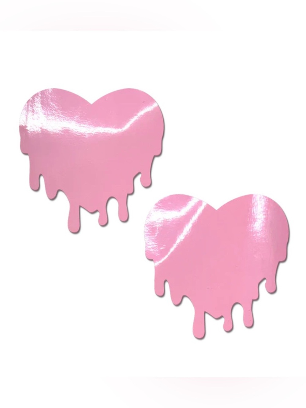 Melty Heart: Patent Leather Fetish Vinyl Melty Heart Nipple Pasties by Pastease®